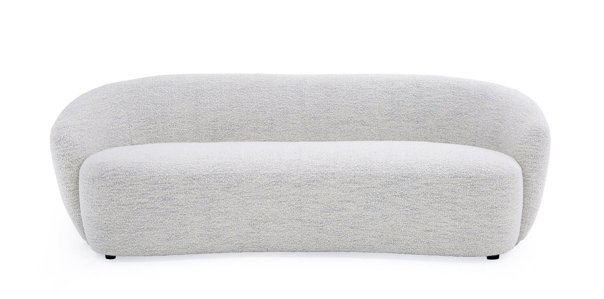 90" Off White Fabric Sofa With Black Legs - Homeroots - Flyclothing LLC