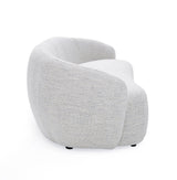 90" Off White Fabric Sofa With Black Legs - Homeroots - Flyclothing LLC
