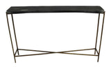 48" Black and Gold Stone Frame Console Table - Homeroots - Flyclothing LLC