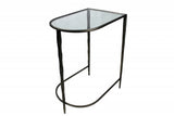 Set of Two 25" Clear and Gold Glass Free Form Frame Console Table - Homeroots - Flyclothing LLC