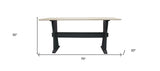 70" Ivory and Black Genuine Marble Trestle Console Table - Homeroots - Flyclothing LLC