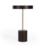 22" Black And Rosegold Solid Wood Round End Table - Homeroots - Flyclothing LLC