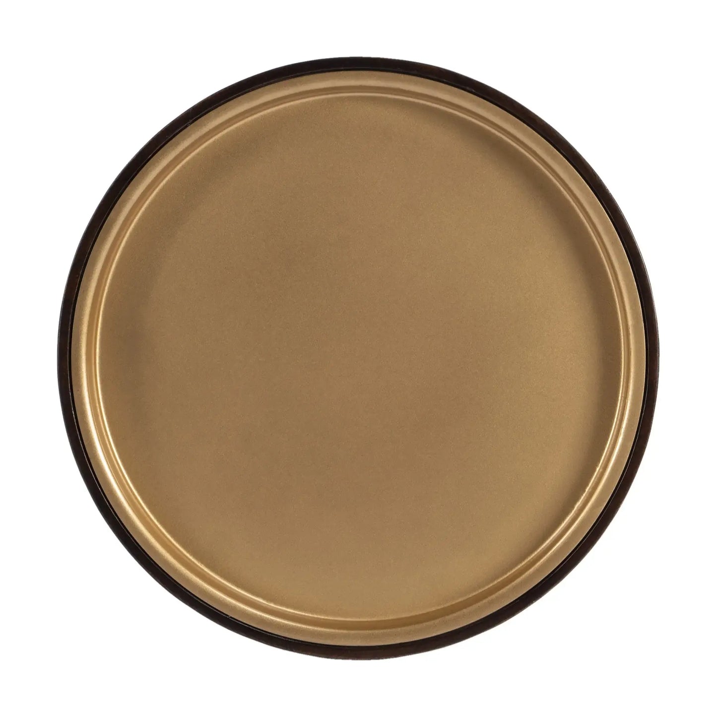 22" Black And Rosegold Solid Wood Round End Table - Homeroots - Flyclothing LLC
