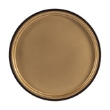22" Black And Rosegold Solid Wood Round End Table - Homeroots