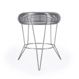 18" Silver Wire Round End Table - Homeroots - Flyclothing LLC