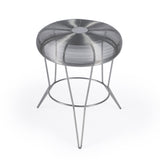 18" Silver Wire Round End Table - Homeroots