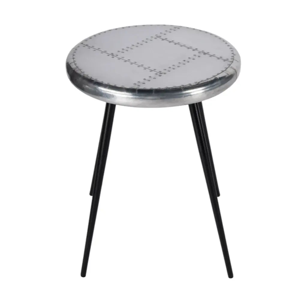 23" Silver Round End Table - Homeroots - Flyclothing LLC