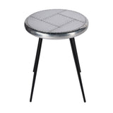 23" Silver Round End Table