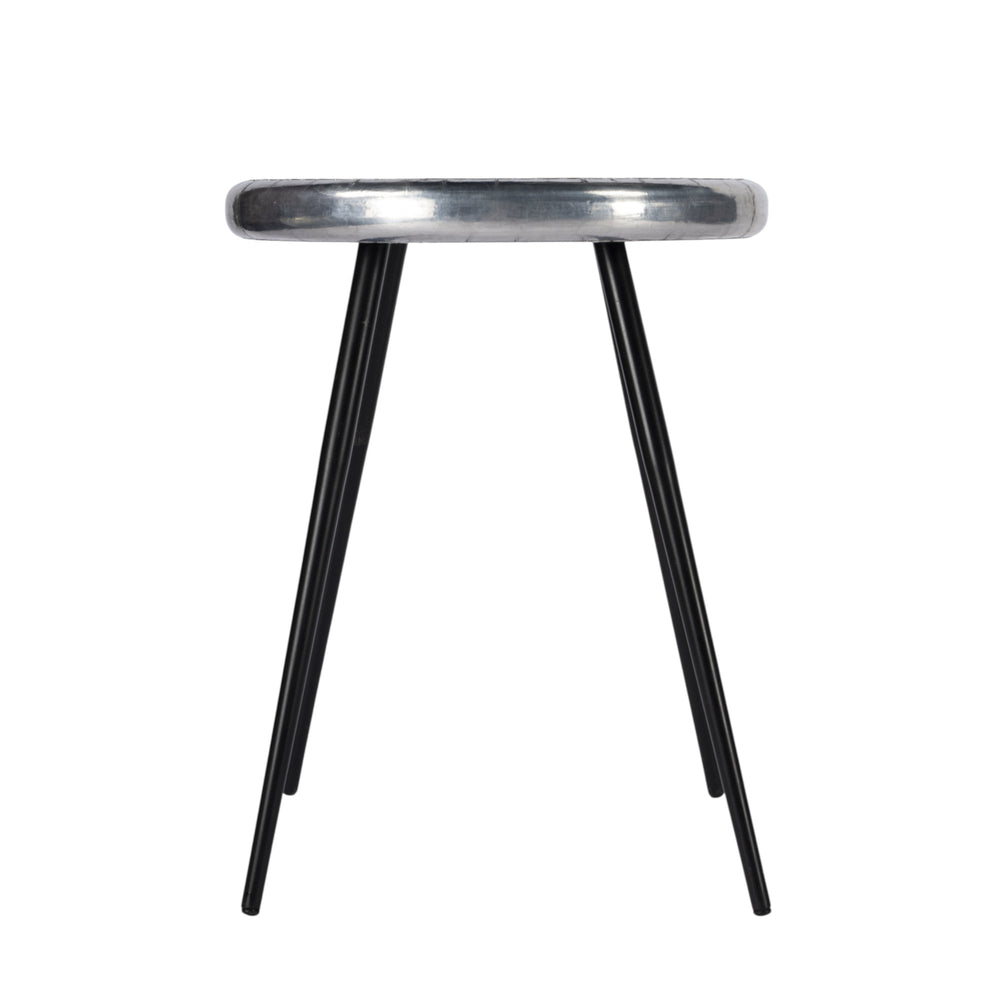 23" Silver Round End Table