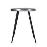 23" Silver Round End Table