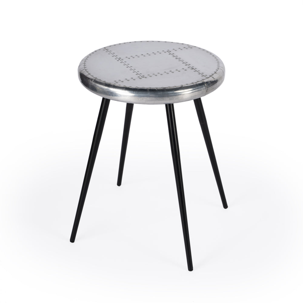 23" Silver Round End Table - Homeroots