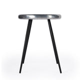 23" Silver Round End Table