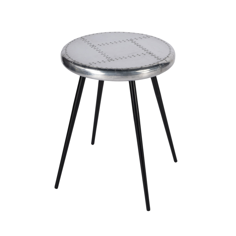 23" Silver Round End Table