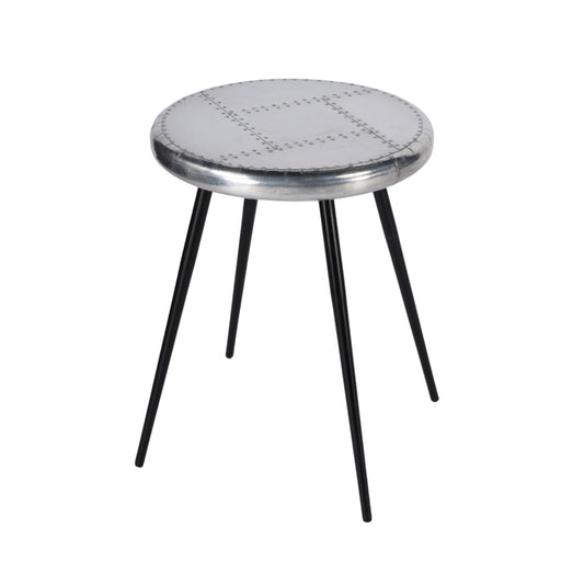 23" Silver Round End Table