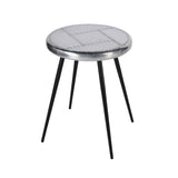 23" Silver Round End Table