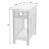 24" Light Brown Manufactured Wood Rectangular End Table With Drawer And Shelf - Homeroots