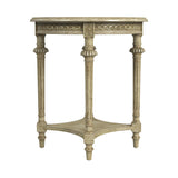 27" Beige Manufactured Wood Round End Table With Shelf - Homeroots