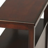 24" Dark Brown Manufactured Wood End Table With Two Drawers And Shelf - Homeroots - Flyclothing LLC