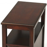 24" Dark Brown Manufactured Wood End Table With Two Drawers And Shelf - Homeroots - Flyclothing LLC