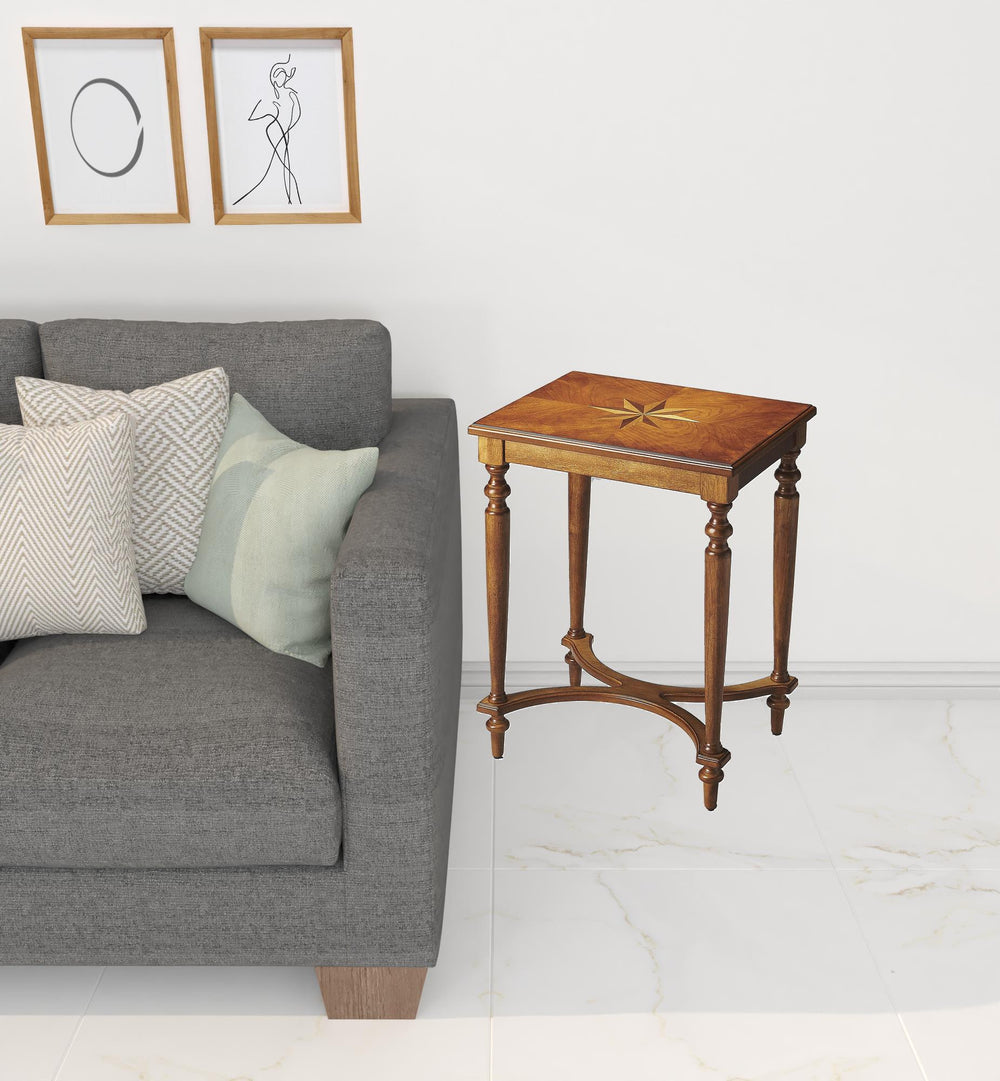 25" Medium Brown Manufactured Wood Rectangular End Table - Homeroots