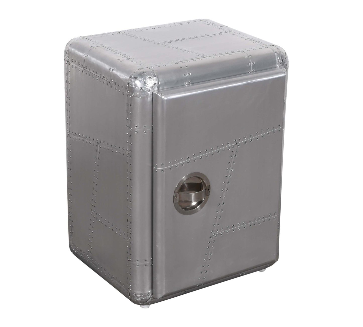 18" Silver Aluminum Standard Accent Cabinet With One Shelf - Homeroots - Flyclothing LLC