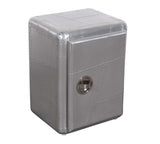 18" Silver Aluminum Standard Accent Cabinet With One Shelf - Homeroots