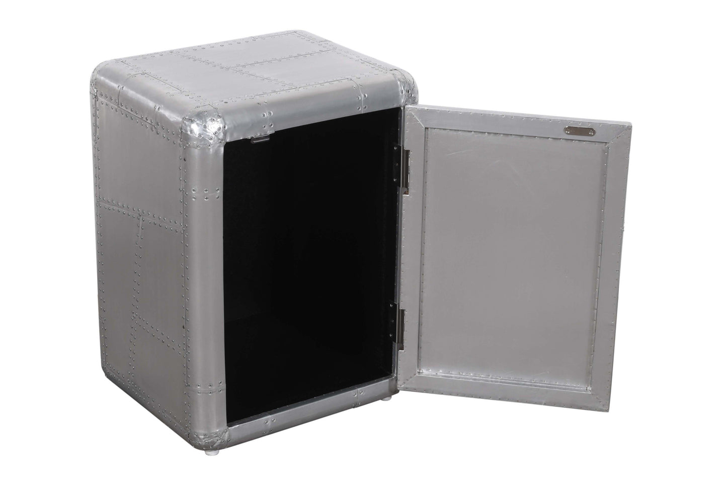 18" Silver Aluminum Standard Accent Cabinet With One Shelf - Homeroots - Flyclothing LLC