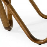 45" Clear And Brown Glass And Solid Wood Round Coffee Table - Homeroots - Flyclothing LLC