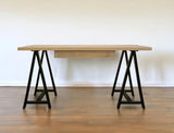 60" Ivory and Black Solid Wood Executive Desk - Homeroots - Flyclothing LLC