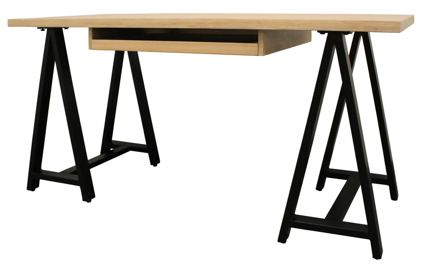 60" Ivory and Black Solid Wood Executive Desk - Homeroots - Flyclothing LLC