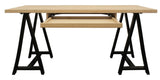 60" Ivory and Black Solid Wood Executive Desk - Homeroots - Flyclothing LLC
