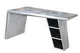 60" Silver Aluminum Writing Desk - Homeroots - Flyclothing LLC