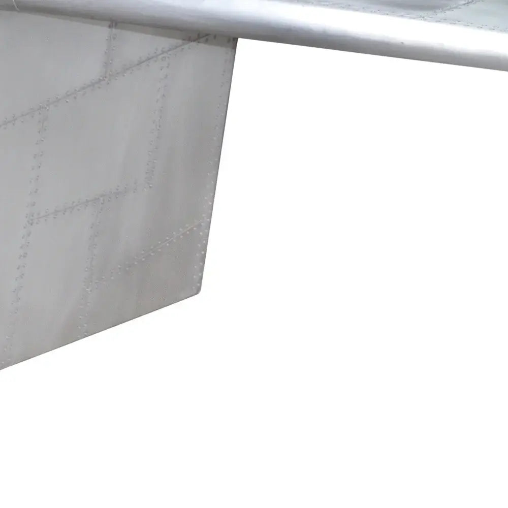 60" Silver Aluminum Writing Desk - Homeroots - Flyclothing LLC