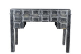 46" Black Solid Wood Writing Desk With Seven Drawers - Homeroots - Flyclothing LLC