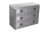 42" Silver Aluminum Three Drawer Dresser - Homeroots - Flyclothing LLC