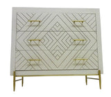 38" Ivory Solid Wood Three Drawer Dresser - Homeroots - Flyclothing LLC