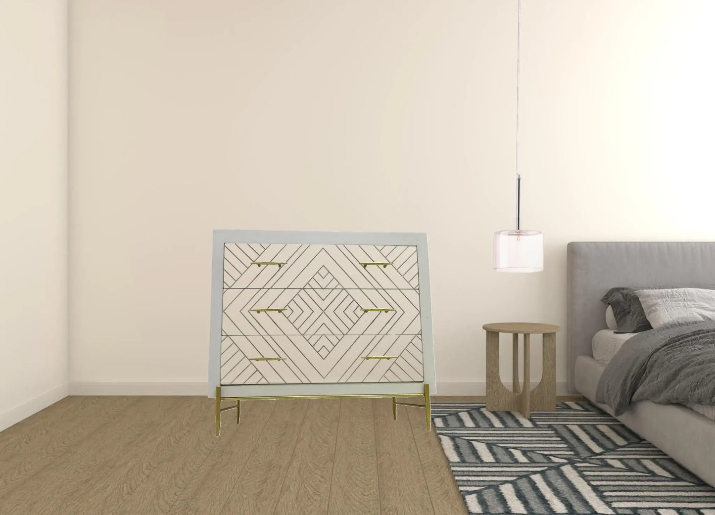 38" Ivory Solid Wood Three Drawer Dresser - Homeroots - Flyclothing LLC