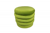 21" Green Velvet Tufted Round Cocktail Ottoman - Homeroots - Flyclothing LLC