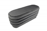 44" Gray Velvet Tufted Oval Ottoman - Homeroots - Flyclothing LLC