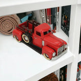 6" Red and Black Metal Hand Painted 1950's Red Truck Model Car - Homeroots - Flyclothing LLC