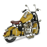 8" Yellow and Black Metal Hand Painted Model Motorcycle - Homeroots - Flyclothing LLC