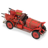 7" Red and Gold Metal Hand Painted 1923 style fire truck Model Car - Homeroots - Flyclothing LLC