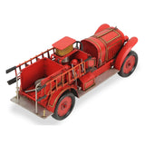 7" Red and Gold Metal Hand Painted 1923 style fire truck Model Car - Homeroots - Flyclothing LLC