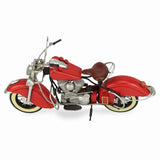 8" Red and Silver Metal Hand Painted Model Motorcycle - Homeroots - Flyclothing LLC