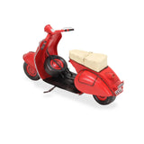 9" Red and Black Metal Hand Painted 1959 Red Scooter Model Motorcycle - Homeroots - Flyclothing LLC