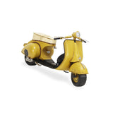 9" Yellow and Black Metal Hand Painted 1959 Yellow Scooter Model Motorcycle - Homeroots - Flyclothing LLC