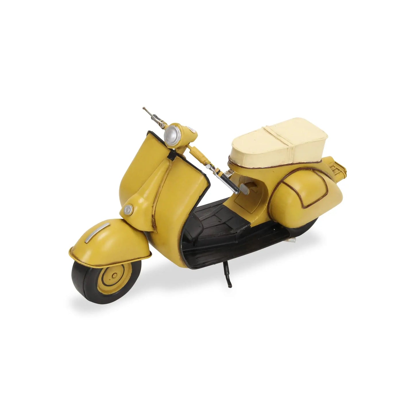 9" Yellow and Black Metal Hand Painted 1959 Yellow Scooter Model Motorcycle - Homeroots - Flyclothing LLC
