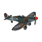 6" Green Metal Hand Painted 1940 Green and Brown Spit Fire Model Airplane - Homeroots - Flyclothing LLC