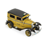 7" Yellow and Black Metal Hand Painted 1931 Yellow Taxi Model Car - Homeroots - Flyclothing LLC