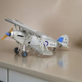 5" Blue and Gray Metal Hand Painted Model Airplane - Homeroots - Flyclothing LLC
